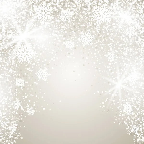 Elegante sfondo di Natale con fiocchi di neve e posto per il testo. Illustrazione vettoriale eps10. — Vettoriale Stock