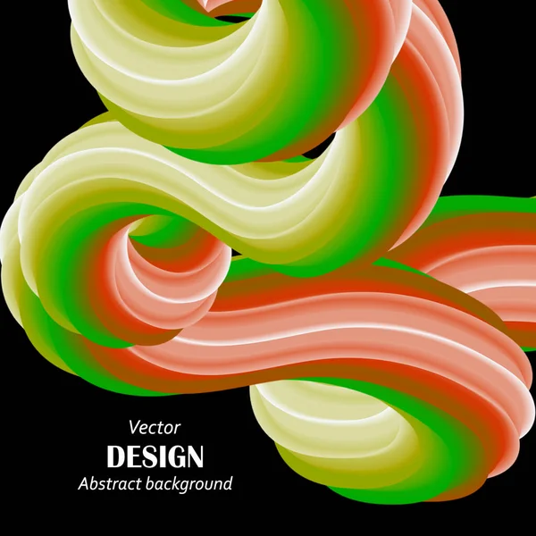 カラーフローアブストラクト形状ポスターデザイン。ベクターイラスト — ストックベクタ