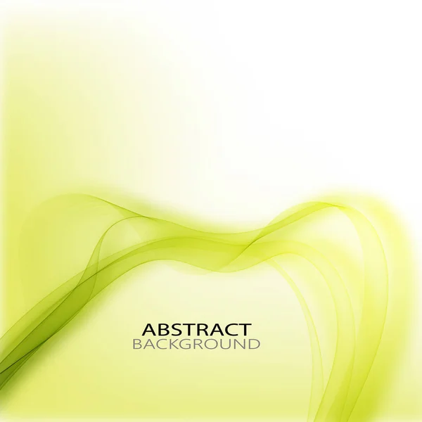 Abstract vector background,greenhorizontal transparent waved lines for brochure, website, flyer design. Blue yellow green smoke wave. — Stock Vector