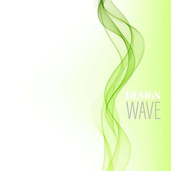 Fond vectoriel abstrait, lignes ondulées verticales vertes transparentes pour brochure, site web, design de flyer. vague de fumée jaune bleu vert. — Image vectorielle