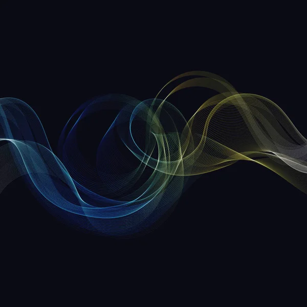 Αφηρημένη νέον πολύχρωμο φόντο κύμα γραμμή εικονογράφηση διάνυσμα — Διανυσματικό Αρχείο
