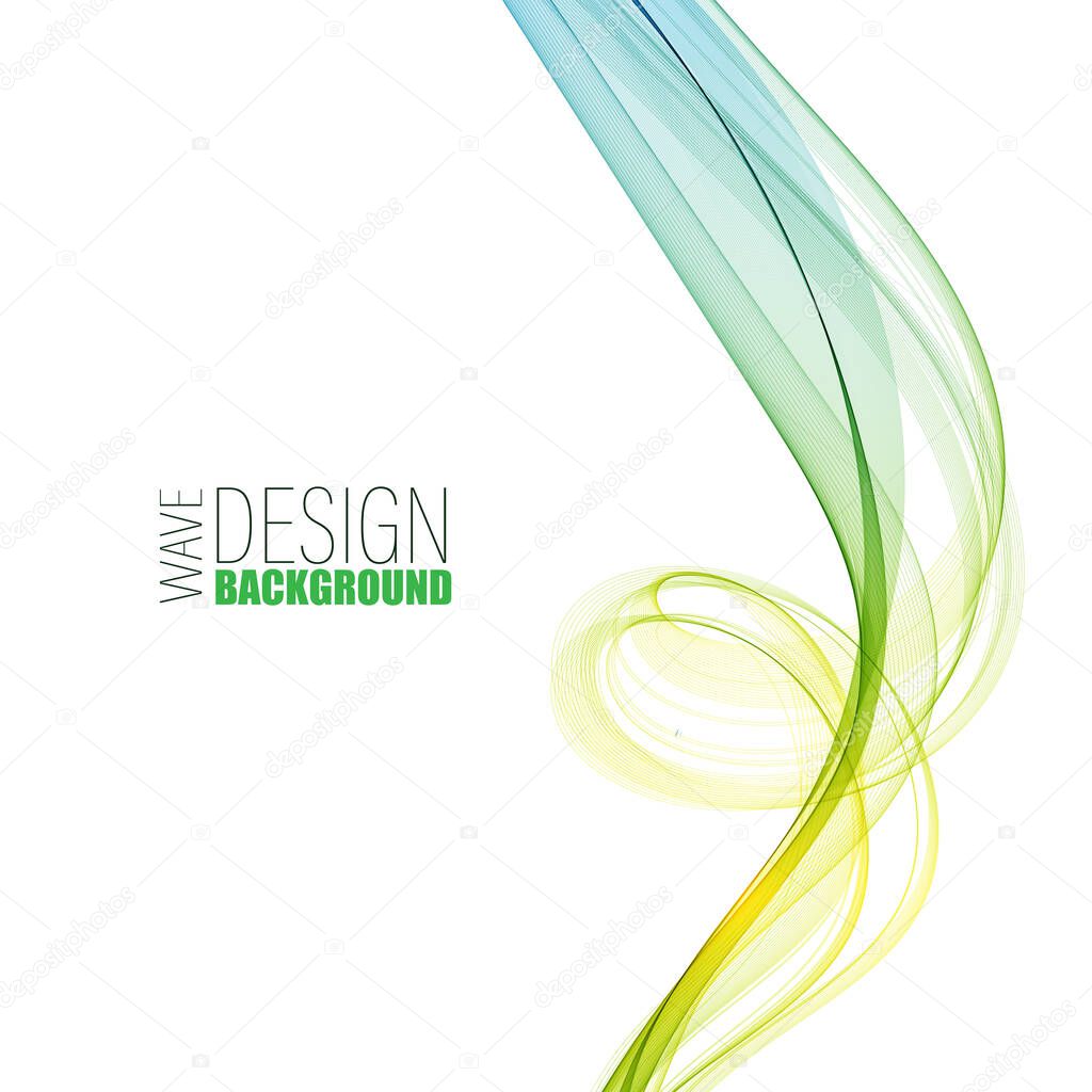 Abstract vector background,color vertical transparent waved lines for brochure, website, flyer design. Blue yellow green smoke wave.