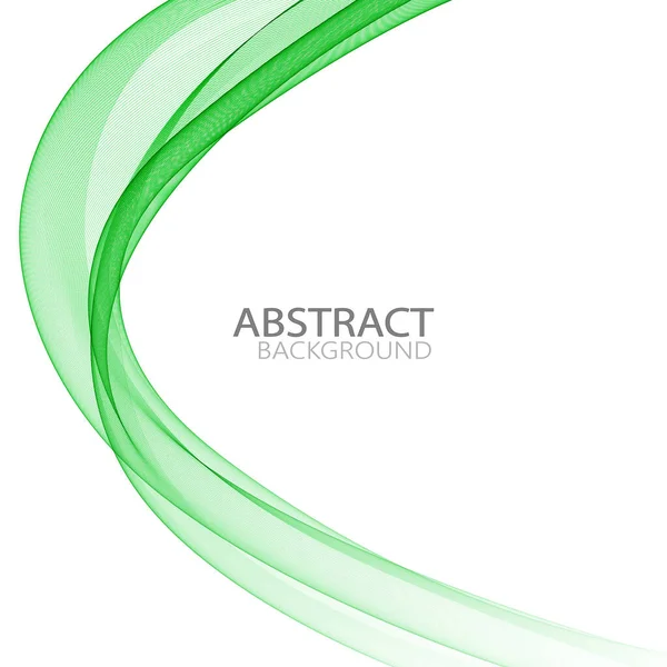 Abstract vertical green wave background. Brochure template, design element. — Stock Vector