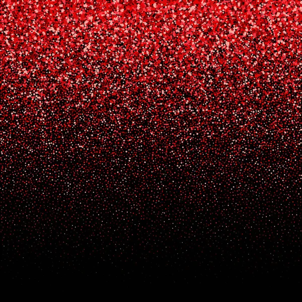 Red glitter glow sparkles background. Shiny red glitter isolated on black background - design for fashion, greeting cards, invitation, advertising, banners etc. — Stock Vector