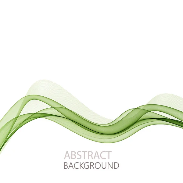 Абстрактный фон зеленой волны. Шаблон брошюры, элемент дизайна. — стоковый вектор