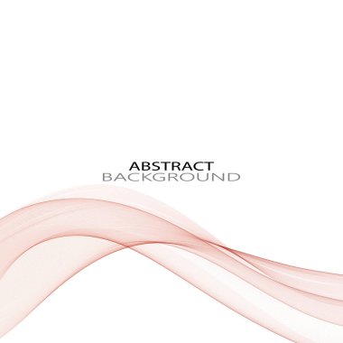 Pembe şeffaf dumanlı yatay dalga. Vektör, soyut arkaplan