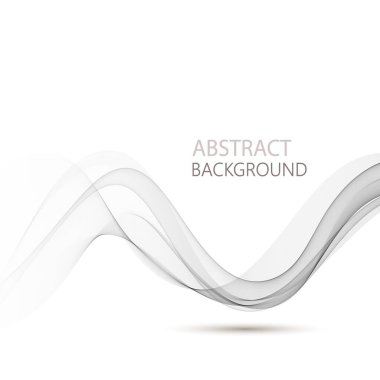 Tasarım için soyut gri dalga elemanı, vektör illüstrasyon eps10