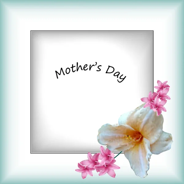 Γιορτή της Μητέρας, ανθικό σχέδιο στεφανιού με φρέσκα λουλούδια. Εικονογράφηση διανύσματος eps10 — Διανυσματικό Αρχείο