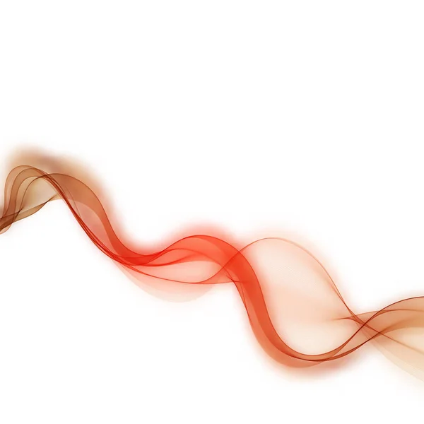 Vector Abstrato horizontal vermelho ondas fumegantes fundo. Desenho da brochura do modelo —  Vetores de Stock