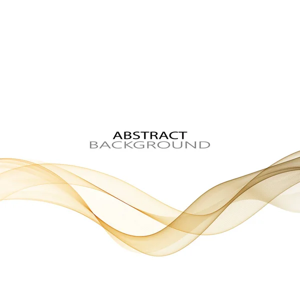 Abstrato linhas de onda cor dourada isolado no fundo branco. Para elementos de design vetorial em conceito de luxo, tecnologia, criativo, ciência —  Vetores de Stock