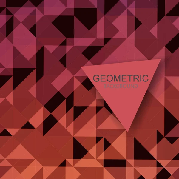 Abstrakt röd triangel bakgrund. Modern design. Vektorillustration — Stock vektor