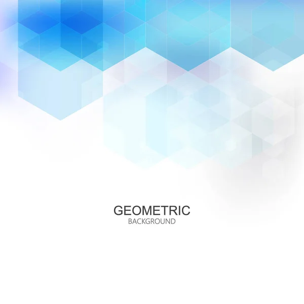 Vector Abstracte wetenschap Achtergrond. Hexagon blauw geometrisch ontwerp. — Stockvector