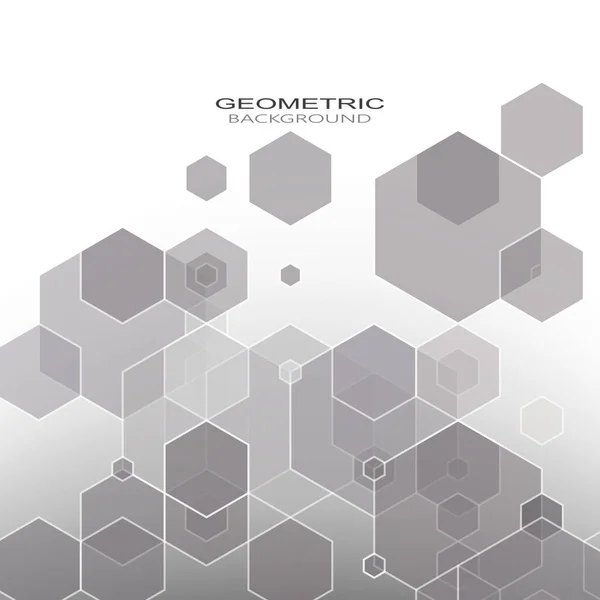 Gris dessin fond hexagone motif vecteur géométrique — Image vectorielle