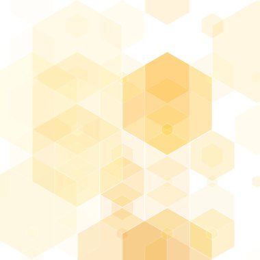 Turuncu ve sarı vektör altıgen desenli modern soyut arkaplan