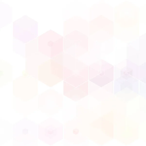 Textura vectorial rosa claro con hexágonos de colores. Diseño en estilo abstracto con hexágonos. — Vector de stock