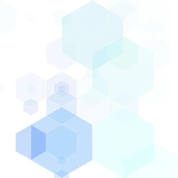 Vektor Abstrakt vetenskap bakgrund. Hexagon blå geometrisk design. — Stock vektor