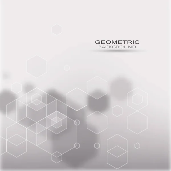 Diseño gris fondo hexágono patrón vector geométrico — Archivo Imágenes Vectoriales