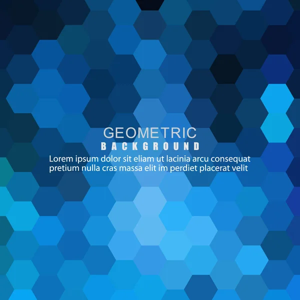 Tecnologia da Ciência Hexagonal Dark Blue Vector Abstract Background. Três Dimensional Tech Hex Estrutura Wallpaper. Fundo do hexágono. Fundo azul. Antecedentes científicos. Plano de fundo tecnológico — Vetor de Stock