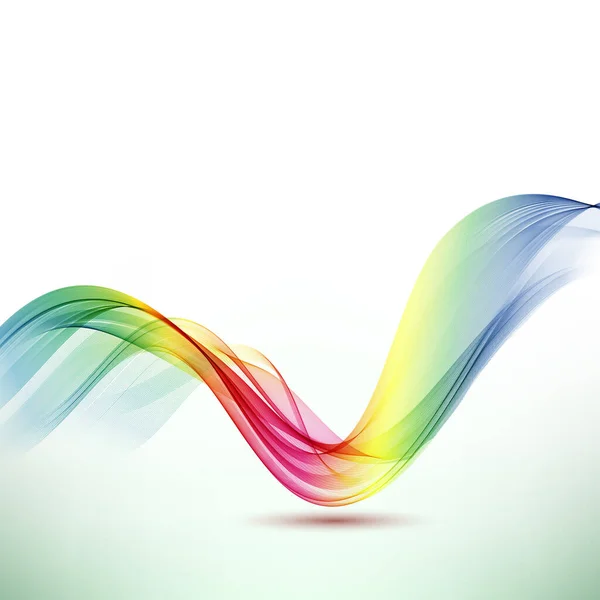Abstract colorful rainbow wave background vector illustration — Stock Vector