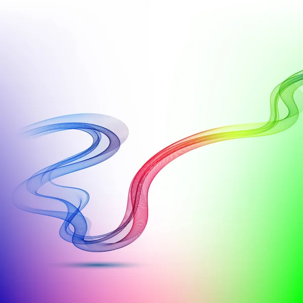 Fondo de vector de onda abstracta, líneas onduladas de arco iris para folleto, sitio web, diseño de volante. Onda de espectro. Color del arco iris eps10 — Vector de stock