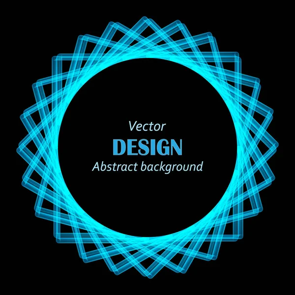 Moldura de design geométrico, vetor abstrato fundo preto, — Vetor de Stock