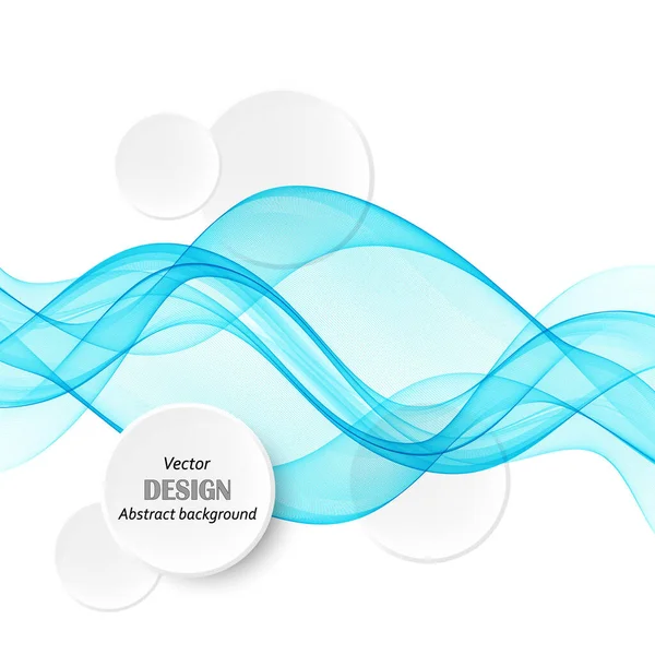 Hintergrund mit blauer Welle für Website, Flyer, Broschüren, Präsentationen. — Stockvektor