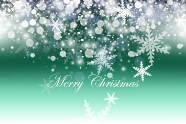 Kış yağışı ve açık mavi arka planda kar taneleri. Soğuk kış Noel 'i ve yeni yıl geçmişi. Vektör illüstrasyonu