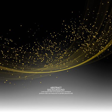 Dalgalı altın arkaplan. Soyut vektör arkaplanı Zarif biçim tasarımı.