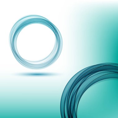 Soyut düz ışık dairesi mavi tasarım vektör arkaplanı. Eps 10.