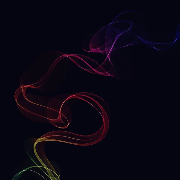 Abstrakt neon färgglada linje våg bakgrund vektor illustration — Stock vektor