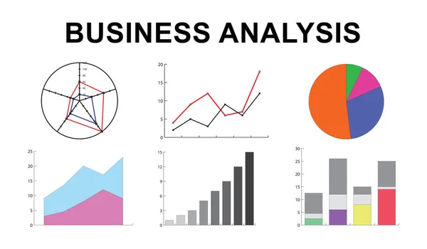 Ilustracja Koncepcja Analizy Biznesowe — Zdjęcie stockowe