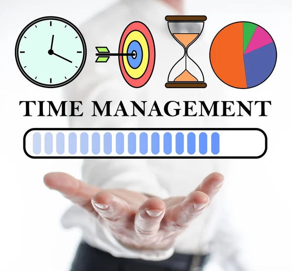 Time Management Concept Levitating Hand Man — Stock Photo, Image