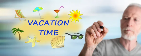 Vacation Time Concept Drawn Man — Stock Photo, Image