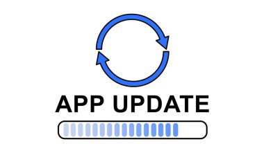 Bir app güncelleme kavram gösteren resim