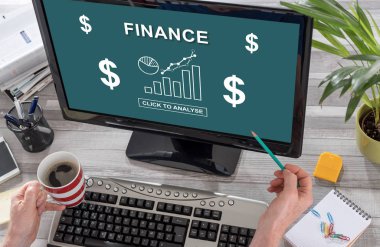 Ekonomi kavramı bir bilgisayar ekranında