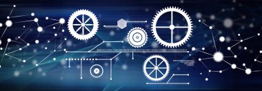 Dijital teknoloji kavramı çizimi