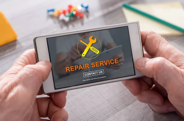 Reparera Servicekoncept Mobiltelefon — Stockfoto