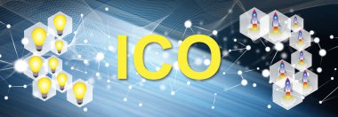 Resimde bir ICO kavramının