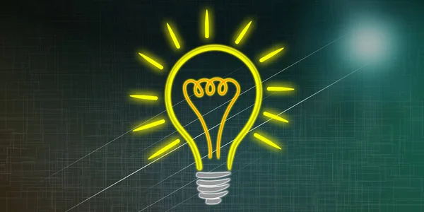 Illustration of a bright idea concept