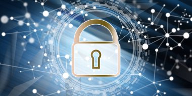 Resimde bir dijital güvenlik kavramının