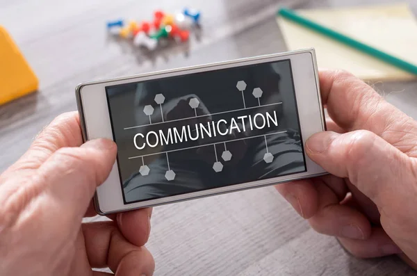 Concepto Comunicación Teléfono Móvil — Foto de Stock
