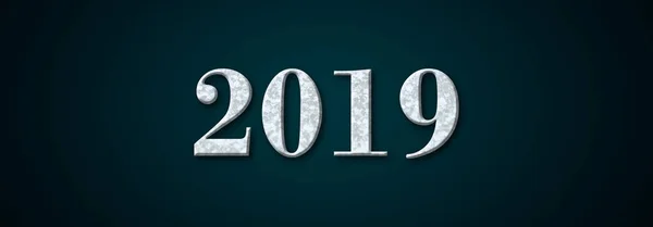 Mutlu Yeni Yıl 2019 Panoramik Kartı — Stok fotoğraf