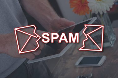 Arka plan resmini tarafından resimli Spam kavramı