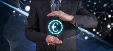 Para koruma kavramı ile işadamı koruyucu bir jest olarak