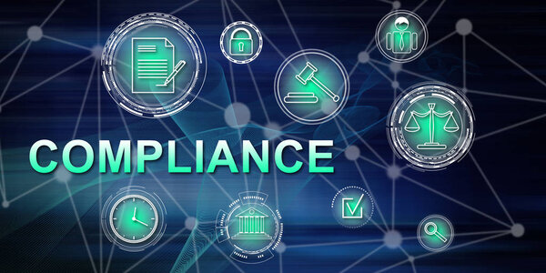 Illustration of a compliance concept