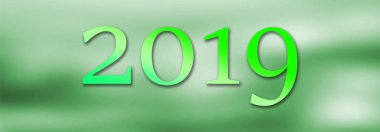 Mutlu yeni yıl 2019 panoramik kartı