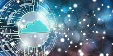 Resimde bir bulut bilgisayar sistemi kavramı