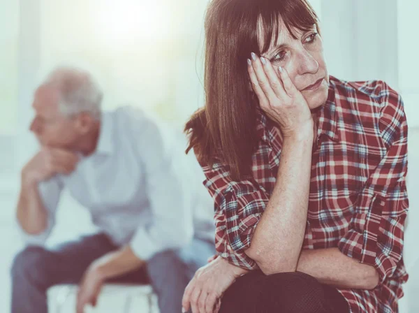 Äldre Par Att Relationsproblem — Stockfoto