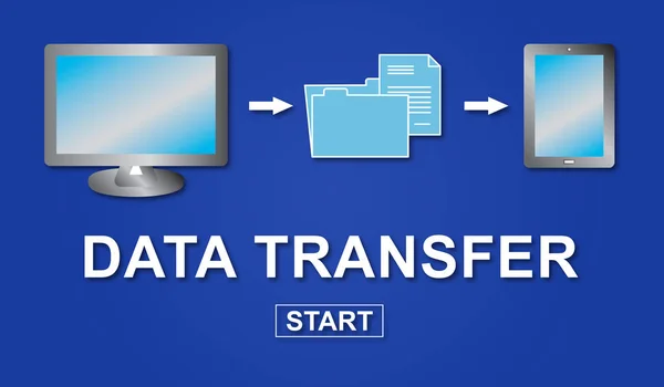 Illustration Ett Koncept För Överföring Data — Stockfoto