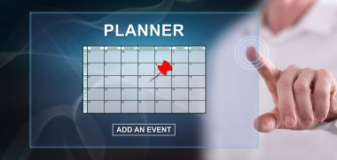 Adam bir olay planlayıcısı kavramı onun parmak dokunmatik ekranlı cep bilgisayarlarda ekleme dokunmadan